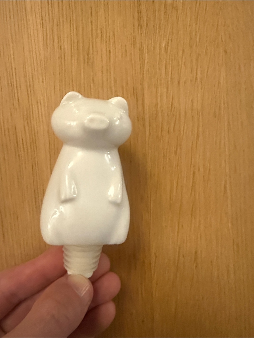Jonathan Adler White Ceramic Pig Bottle Stopper